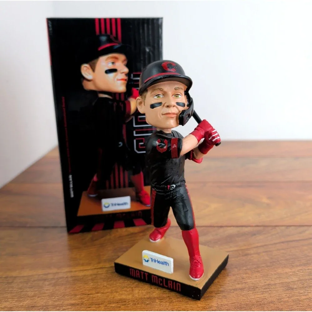 Matt McLain 2024 Cincinnati Reds City Connect Bobblehead Baseball Figure SGA MLB